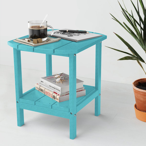 Rosecliff Heights Outdoor Side Table For Adirondack Chairs, AllWeather